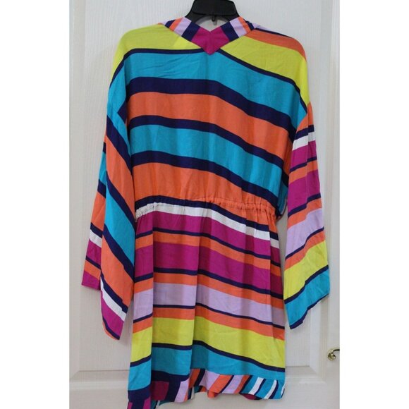 NWT TRINA TURK CATCH A WAVE KIMONO COVER UP DRESS SIZE S SMALL - Picture 2 of 6